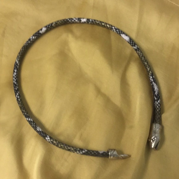 Versatile Leather Snake Chocker or wrap Bracelet - Picture 4 of 5